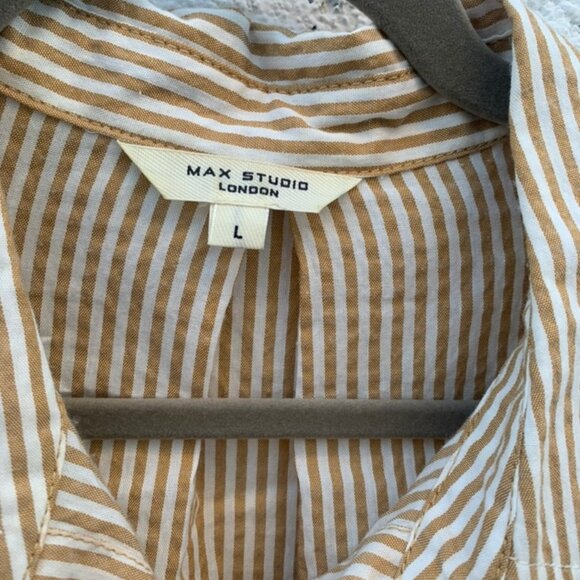 Collared striped button up long sleeve shirt - Picture 3 of 4